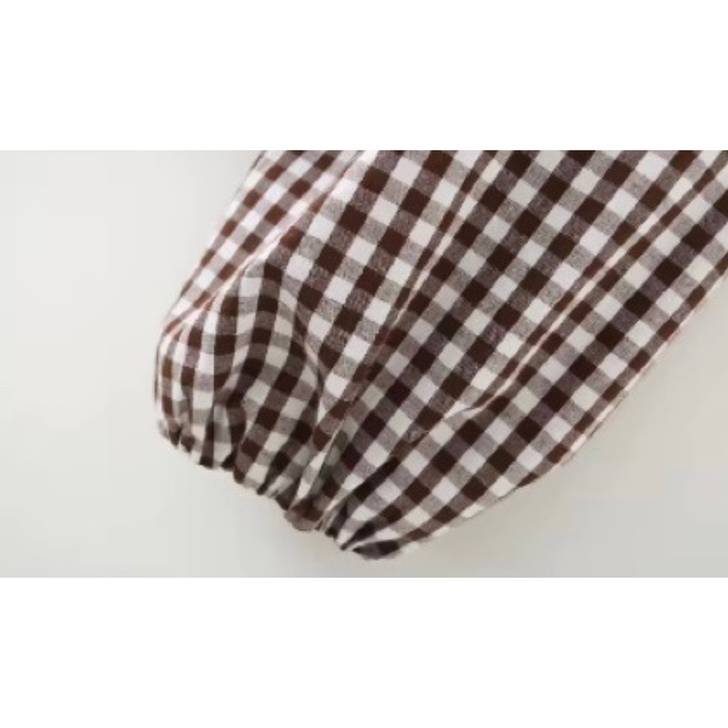 Lucía | Blusa a cuadros con volantes